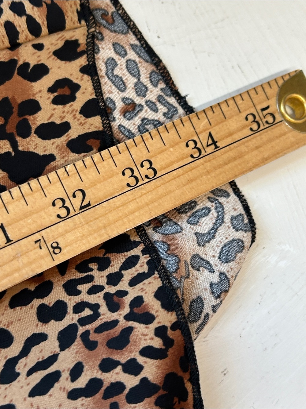 Cleo Leopard Print High Low Midi Skirt XL Brown Black Ruffle Hem Animal Print - Picture 8 of 8
